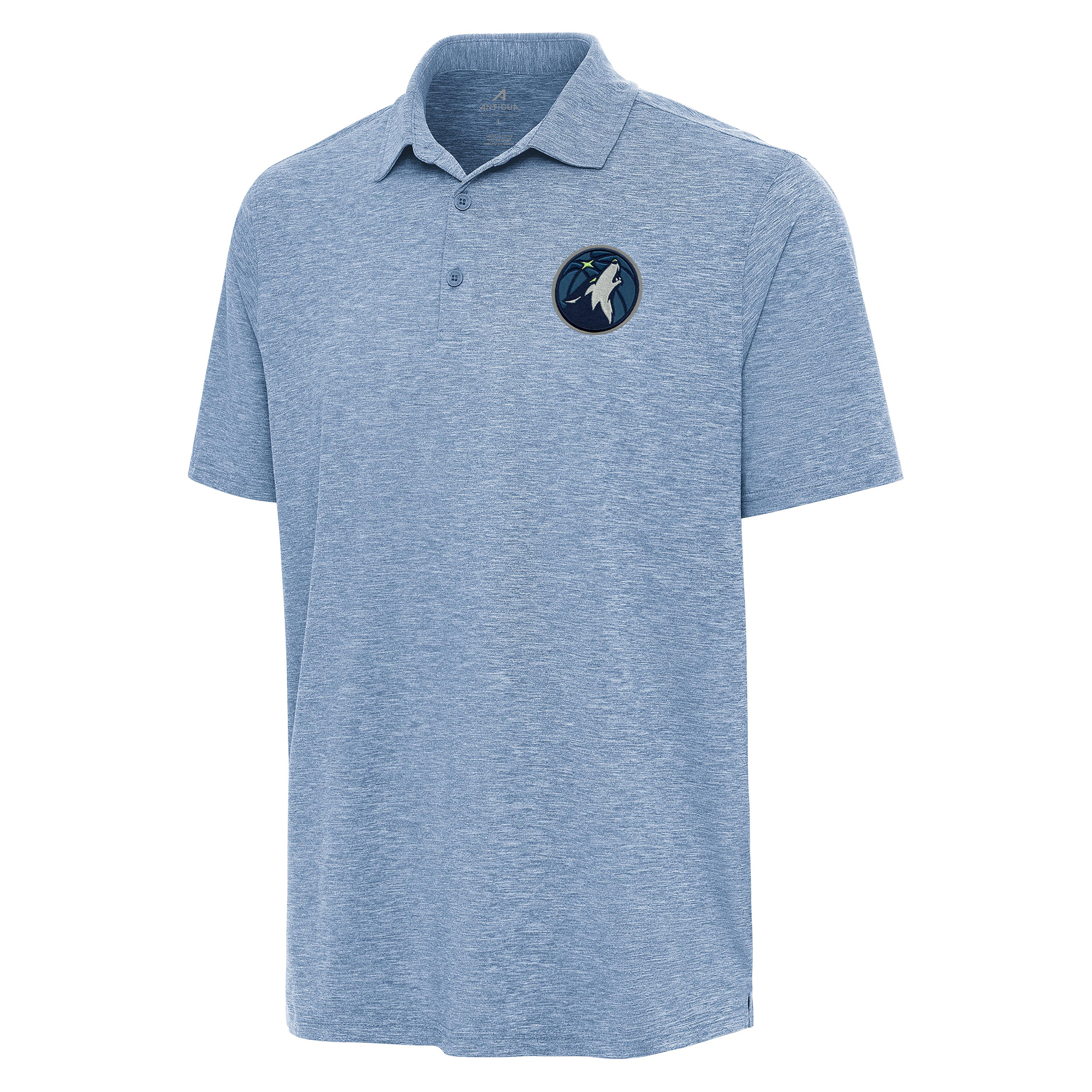 Men's Antigua Heather Aqua Minnesota Timberwolves Par 3 Polo