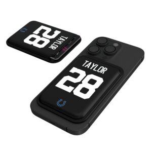 Keyscaper Jonathan Taylor Black Indianapolis Colts Magnetic Credit Card Wallet