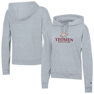 Women's Champion  Gray Oberlin Yeomen Powerblend Fleece Pullover Hoodie