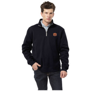 Men's League Collegiate Wear  Navy Auburn Tigers Essentials Fleece 2.0 Quarter-Zip Jacket