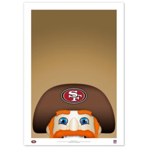San Francisco 49ers Sourdough Sam 24'' x 36'' Mascot Art Poster