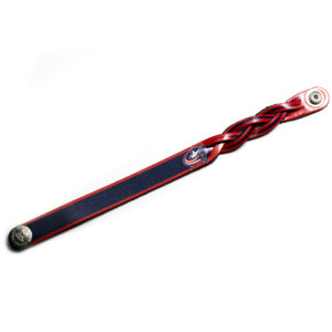 Columbus Blue Jackets Personalized Leather Single Braid Bracelet
