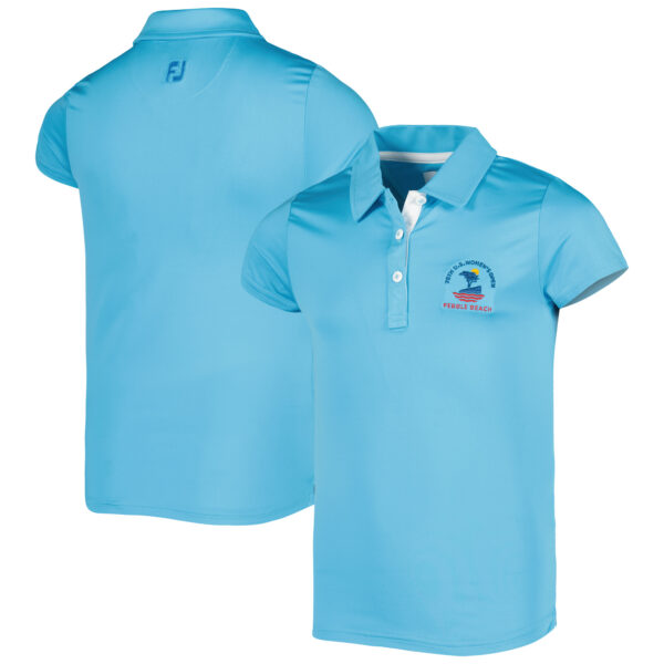 Girls Youth 2023 U.S. Women's Open FootJoy Teal Polo