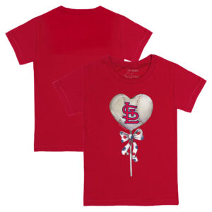 Infant Tiny Turnip Red St. Louis Cardinals Heart Lolly T-Shirt