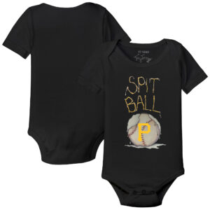Infant Tiny Turnip Black Pittsburgh Pirates Spit Ball Bodysuit