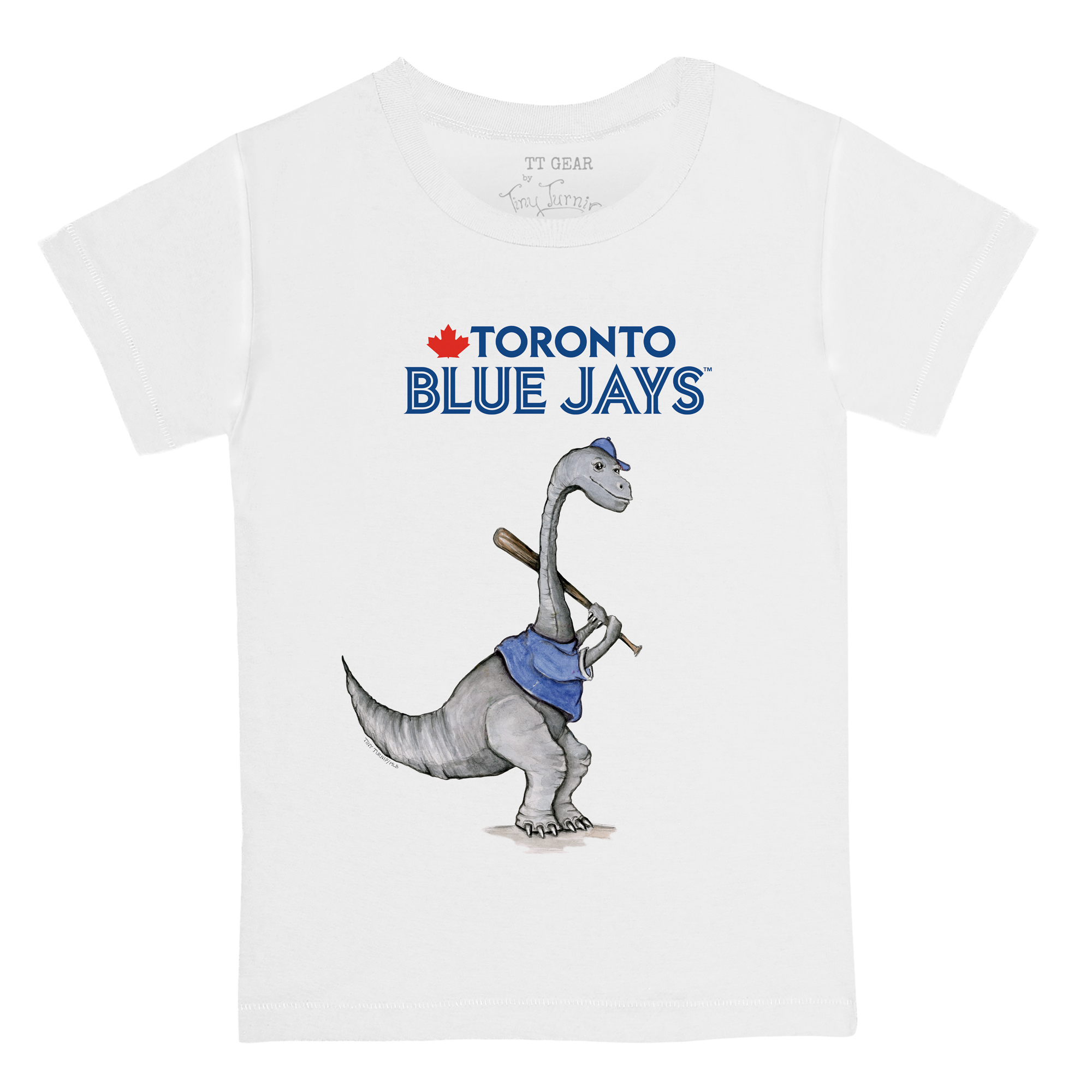 Youth Tiny Turnip White Toronto Blue Jays Bronto Logo T-Shirt - Image 6