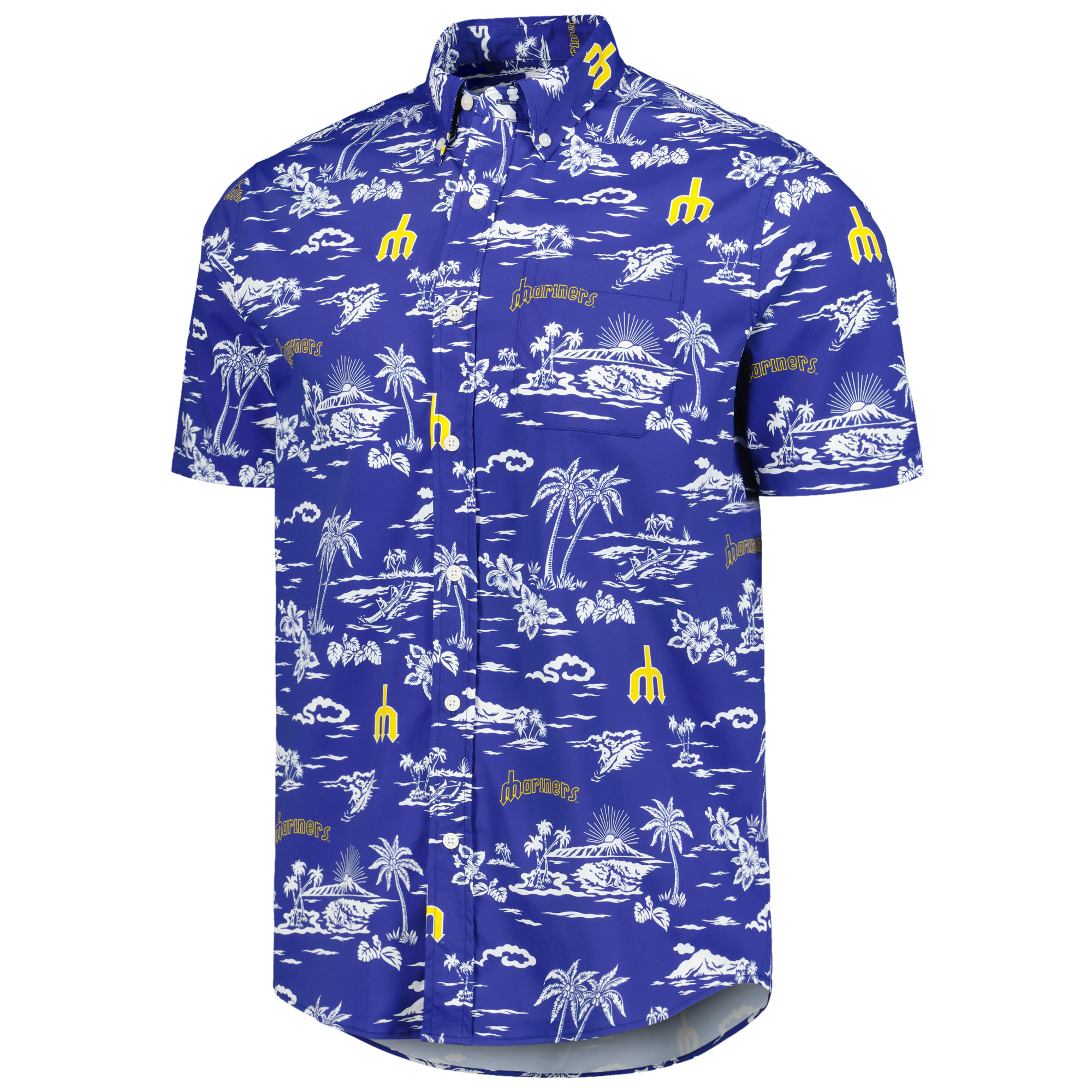 Men's Reyn Spooner Royal Seattle Mariners Kekai Button-Down Shirt - Image 6