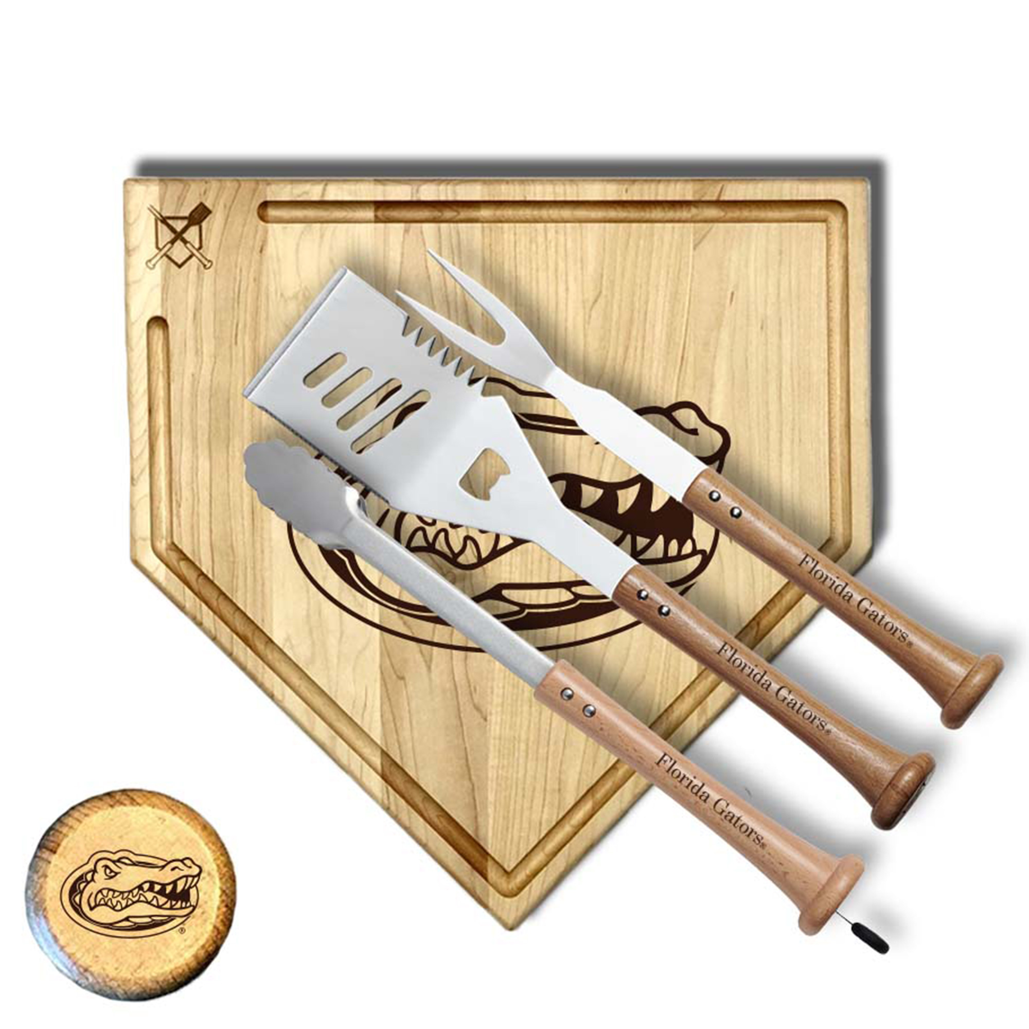 Baseball BBQ Florida Gators 17" Trough Silver Slugger Combo Set