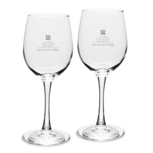 SAC Armadillos 12oz. Two-Piece Traditional White Wine Glass Set