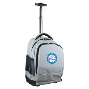 MOJO Gray Philadelphia 76ers 19'' Premium Wheeled Backpack