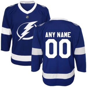 Preschool Blue Tampa Bay Lightning Home Replica Custom Jersey