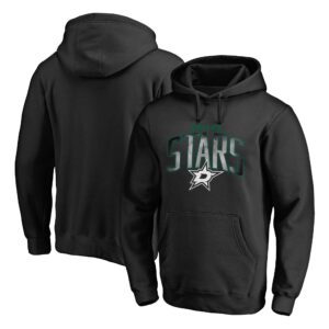 Men's Black Dallas Stars Arch Smoke Pullover Hoodie