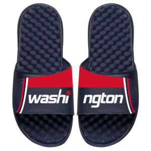 Youth ISlide Navy Washington Wizards Statement Jersey Split Slide Sandals