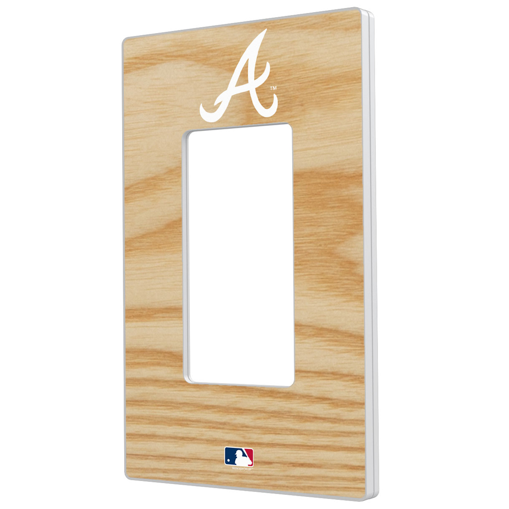 Atlanta Braves Baseball Bat Design Single Rocker Light Switch Plate - Image 2