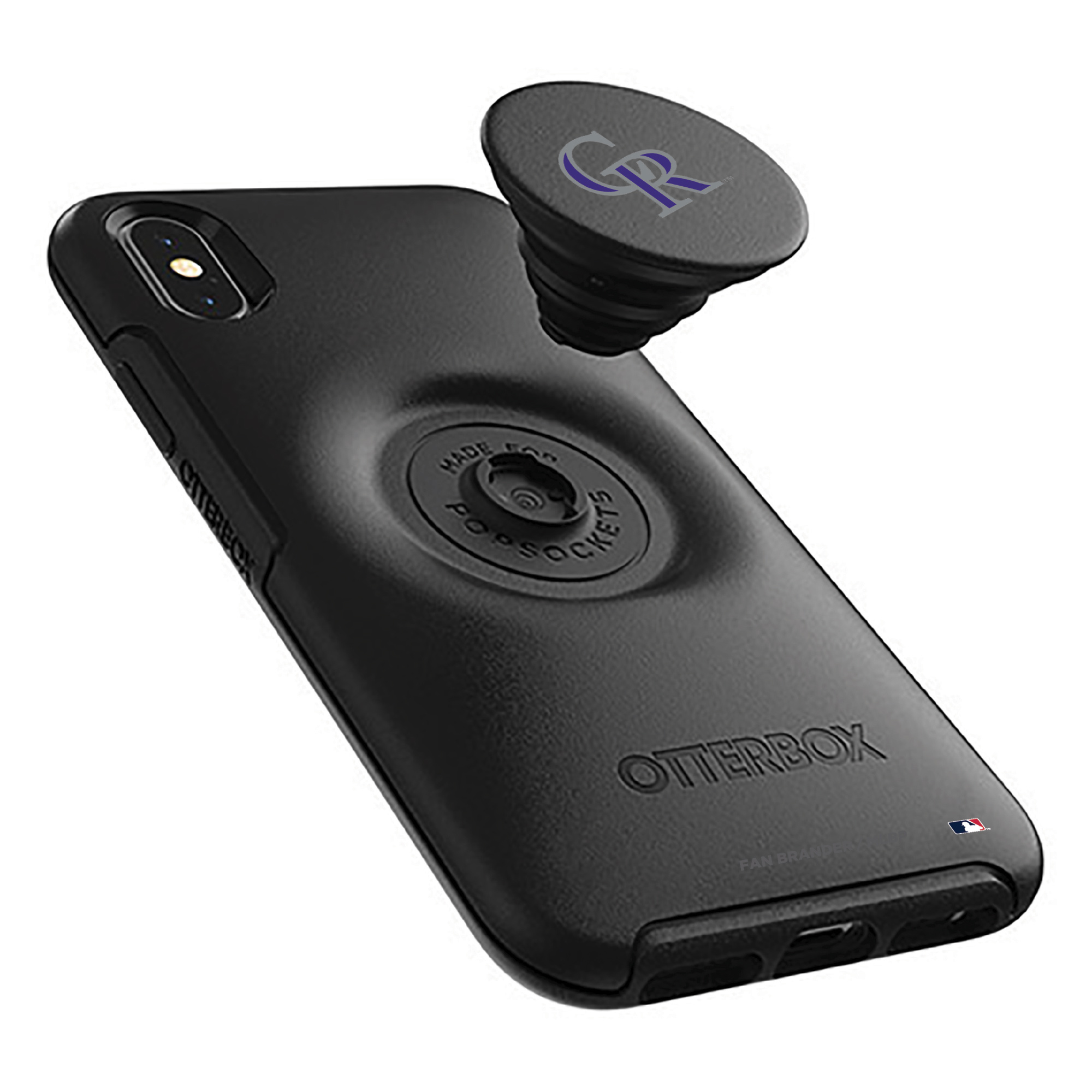 OtterBox Colorado Rockies Otter + Pop Symmetry Series iPhone Case with Integrated PopSockets PopGrip - Image 4