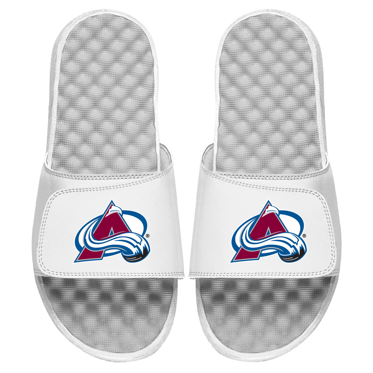 Youth ISlide White Colorado Avalanche Primary Logo Slide Sandals