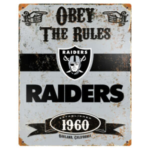 Las Vegas Raiders 14.5'' x 11.5'' Embossed Metal Sign
