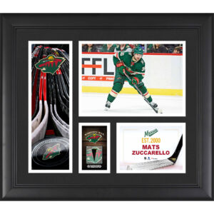 Mats Zuccarello Minnesota Wild Framed 15" x 17" Player Collage with a Piece of Game-Used Puck