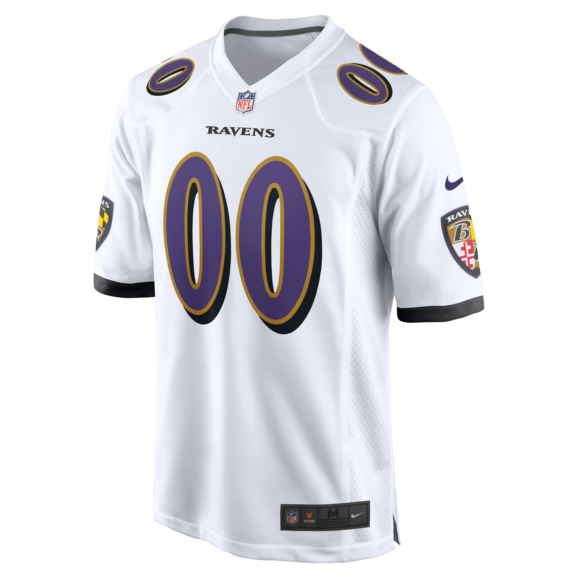 Men's Nike White Baltimore Ravens Custom Game Jersey - Image 3