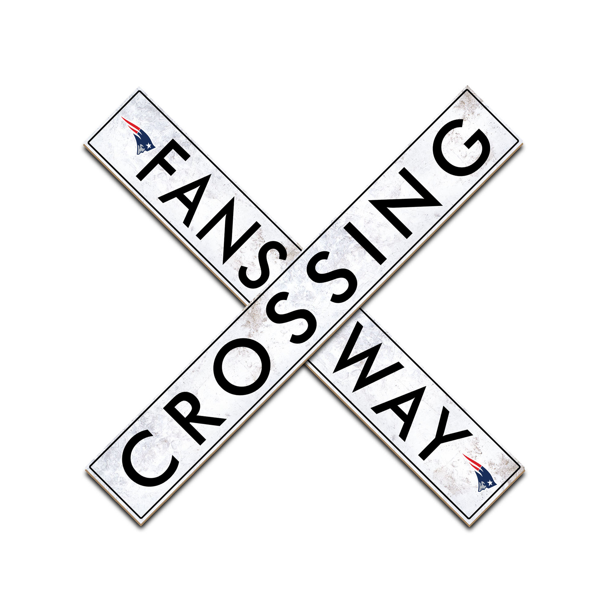 New England Patriots 48" Fans Way Crossing Sign