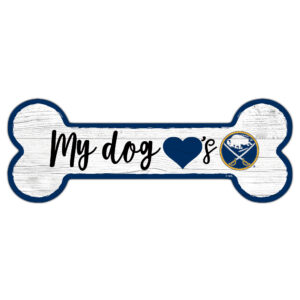 Buffalo Sabres 6" x 12" Team Dog Bone Sign