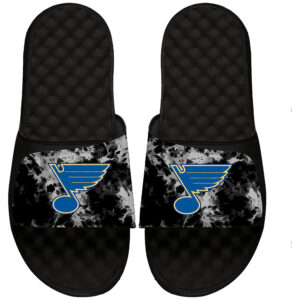 ISlide Black St. Louis Blues Acid Wash Slide Sandals