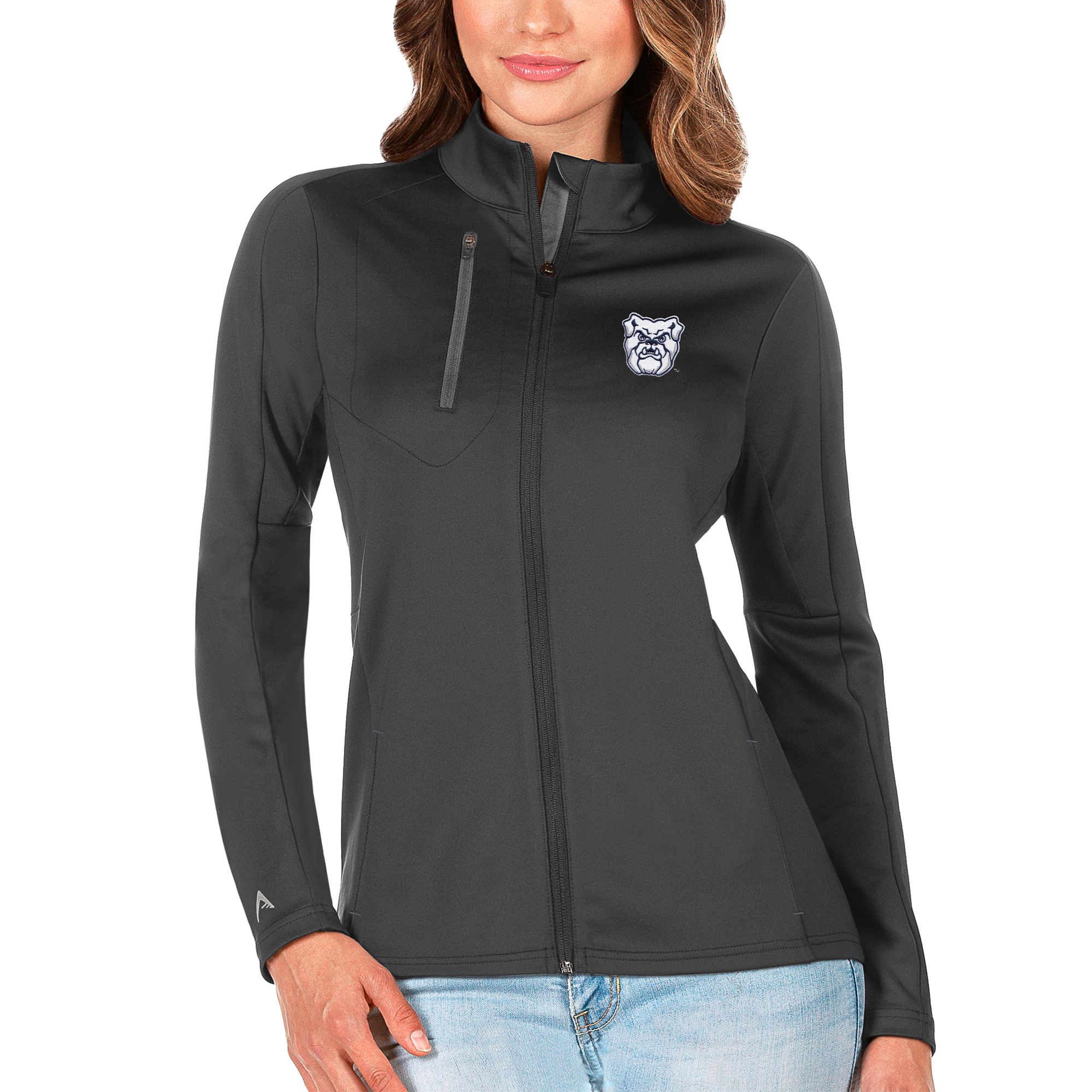 Women's Antigua Graphite/Silver Butler Bulldogs Generation Full-Zip Jacket