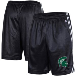 Men's Champion Black Michigan State Spartans Team Lacrosse Shorts