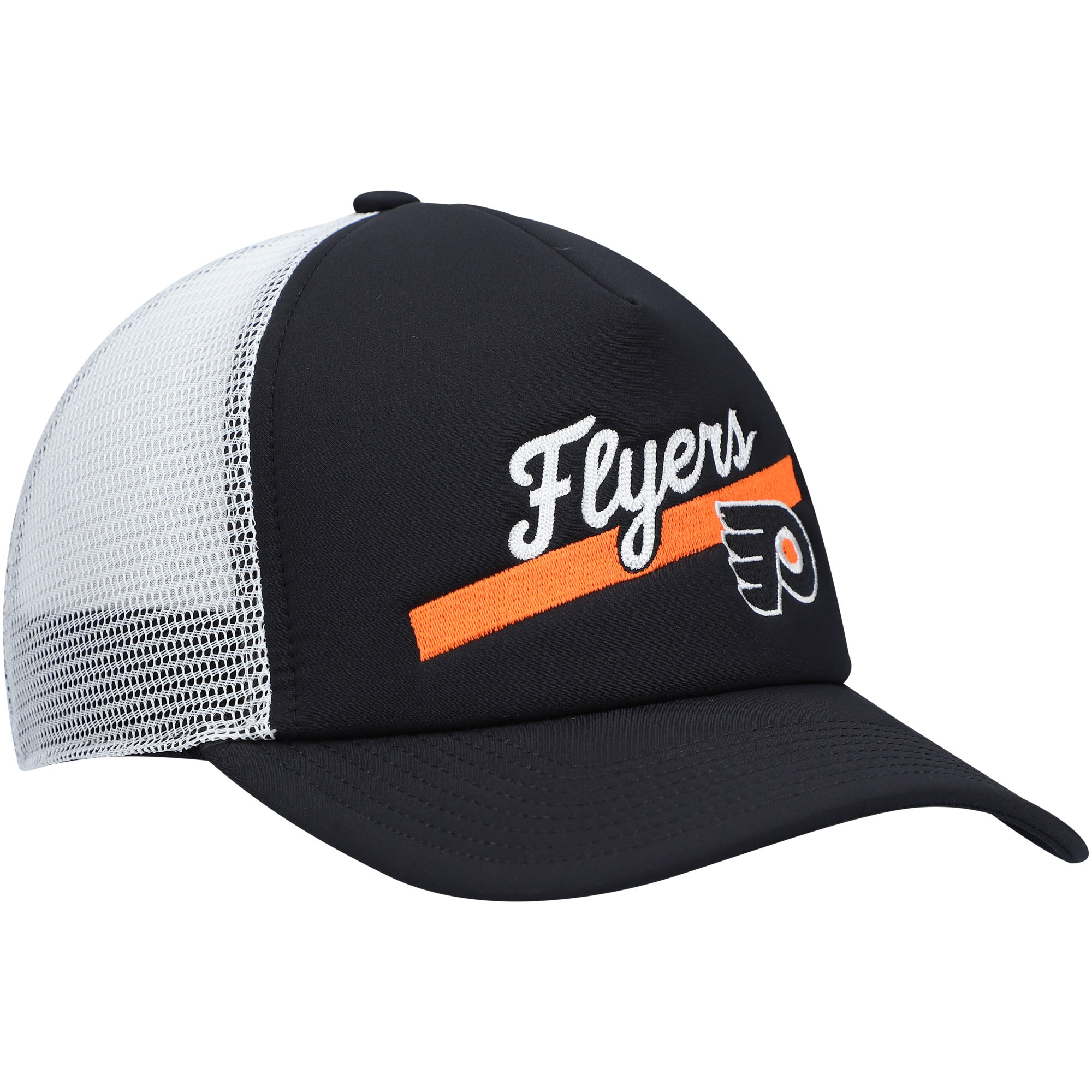 Women's adidas Black/White Philadelphia Flyers Foam Trucker Snapback Hat - Image 11