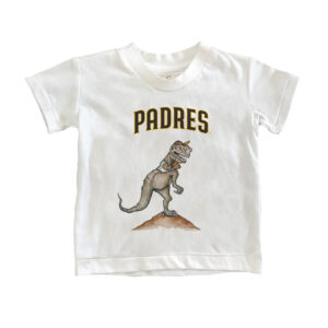 Toddler Tiny Turnip White San Diego Padres TT Rex T-Shirt