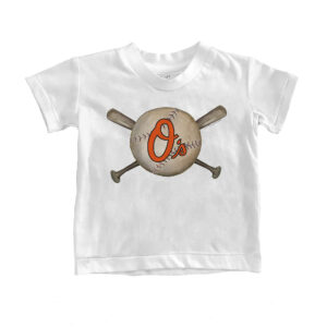Youth Tiny Turnip White Baltimore Orioles Baseball Crossbats T-Shirt