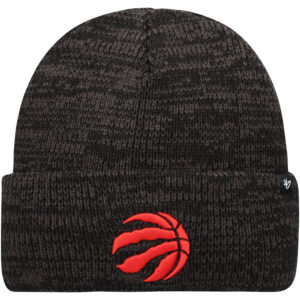 Men's '47 Black Toronto Raptors Brain Freeze Cuffed Knit Hat