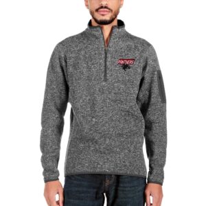 Men's Antigua Charcoal Clark Atlanta University Panthers Big & Tall Fortune Quarter-Zip Pullover Jacket