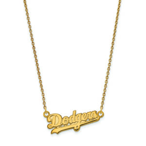 Women's Los Angeles Dodgers 18'' 14k Yellow Gold Small Team Pendant Necklace