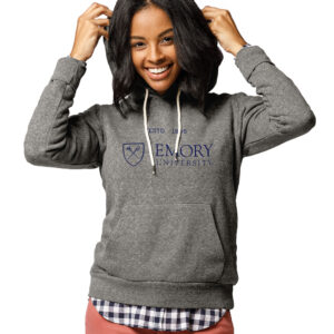 Women's League Collegiate Wear Heathered Gray Emory Eagles Victory Springs Pullover Hoodie