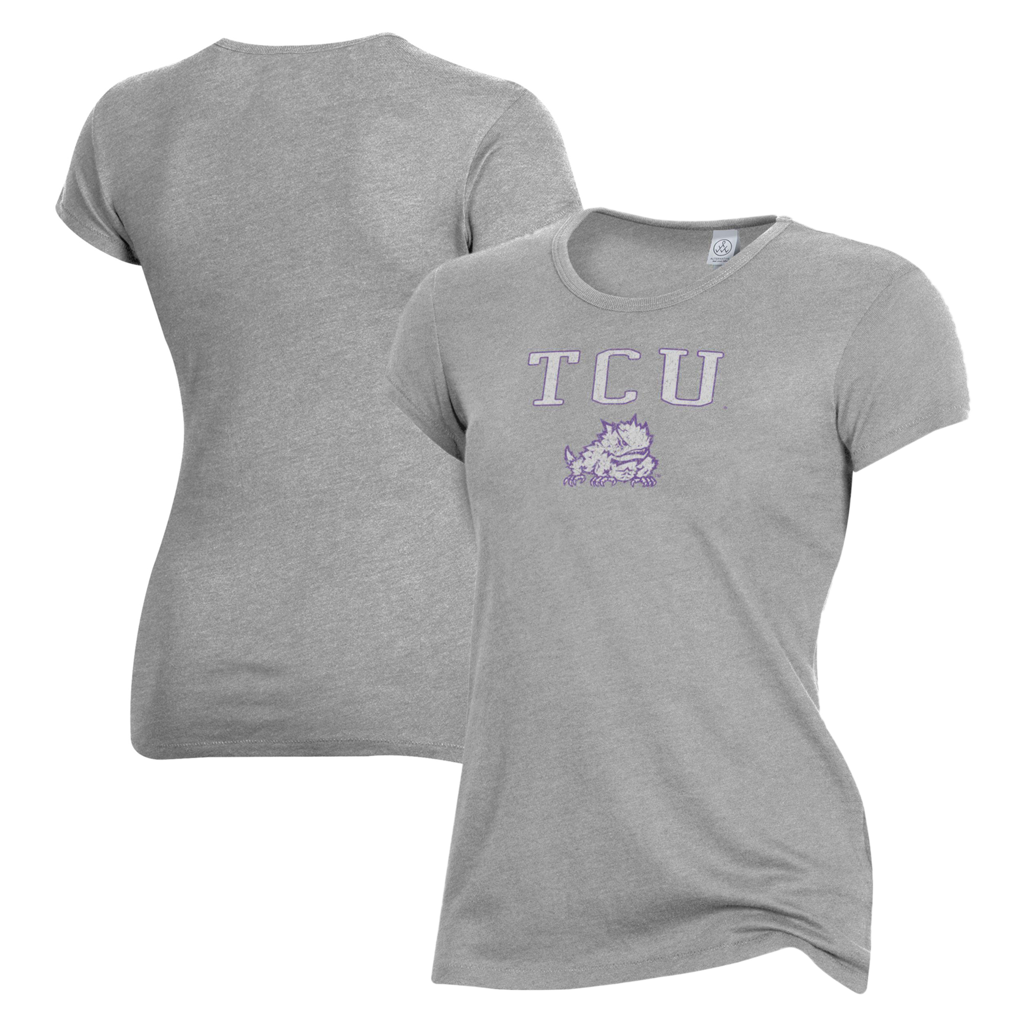 Women's Alternative Apparel Gray TCU Horned Frogs Keepsake T-Shirt