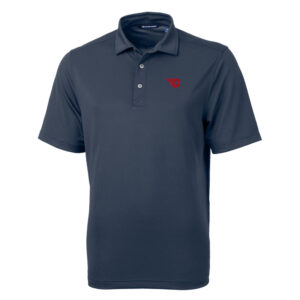Men's Cutter & Buck Navy Dayton Flyers Big & Tall Virtue Eco Pique Recycled Polo