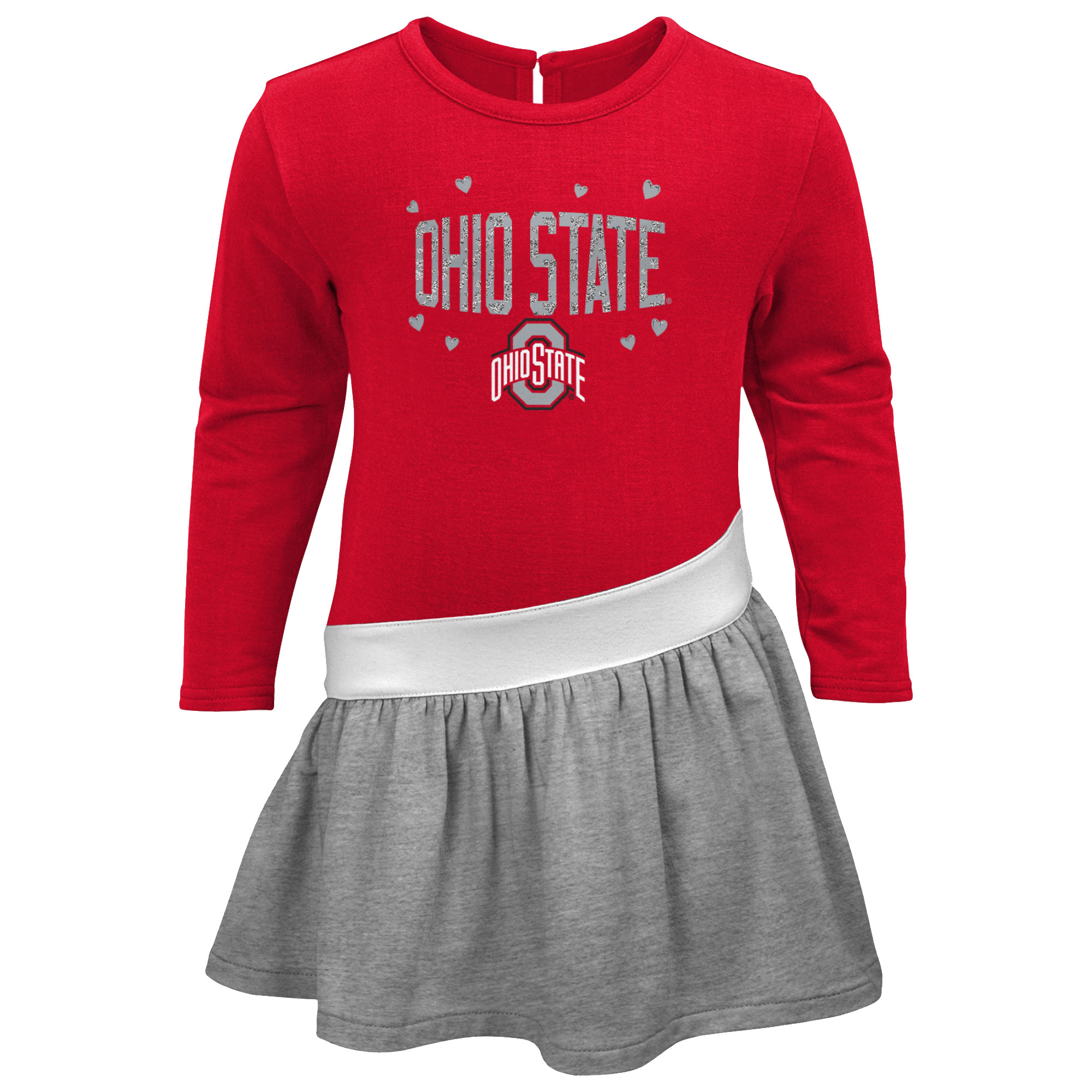 Toddler Scarlet Ohio State Buckeyes Heart to Heart French Terry Dress - Image 6