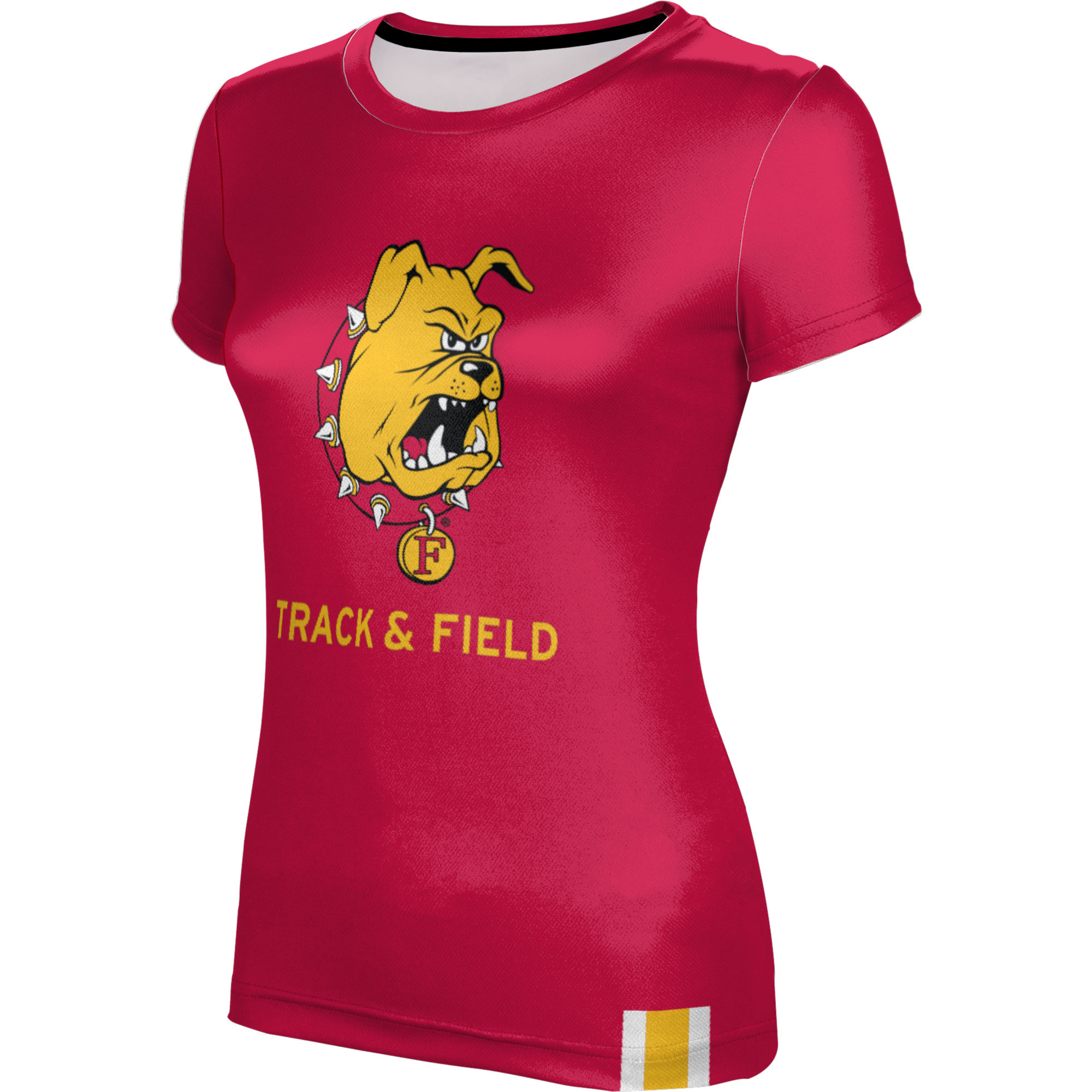 Women's Crimson Ferris State Bulldogs Track & Field T-Shirt - Image 6