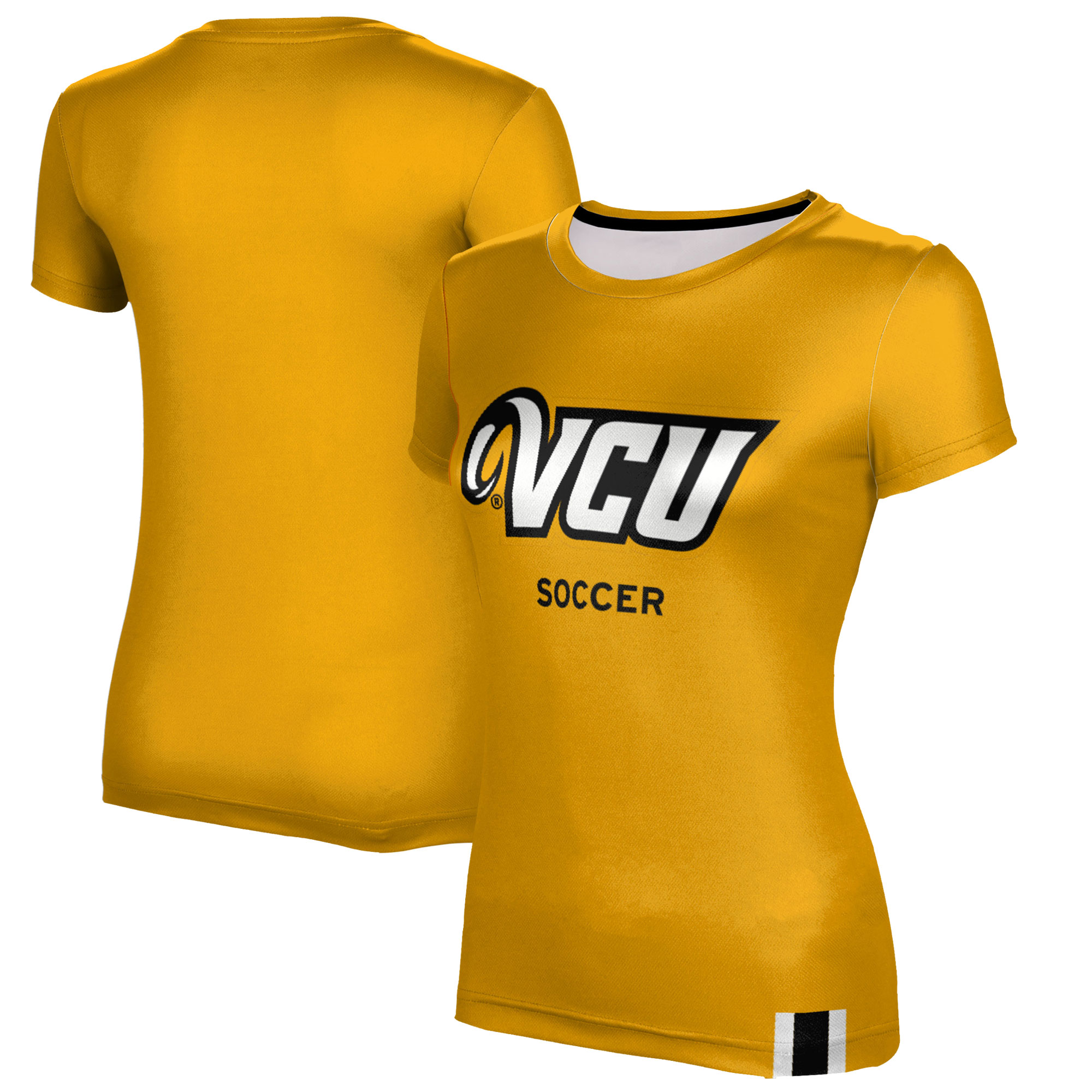 Women's Gold VCU Rams Soccer T-Shirt