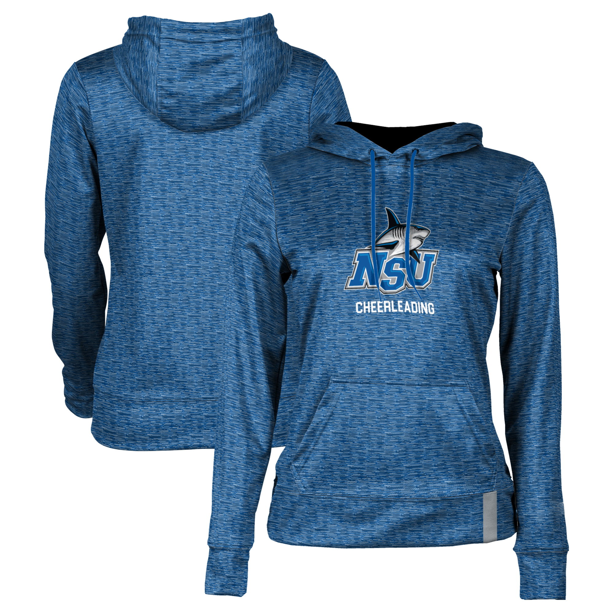 Women's Navy Nova Southeastern Sharks Cheerleading Pullover Hoodie - Image 5
