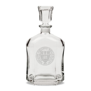 Wellesley Blue 23.75oz. Logo Crystal Whisky Decanter