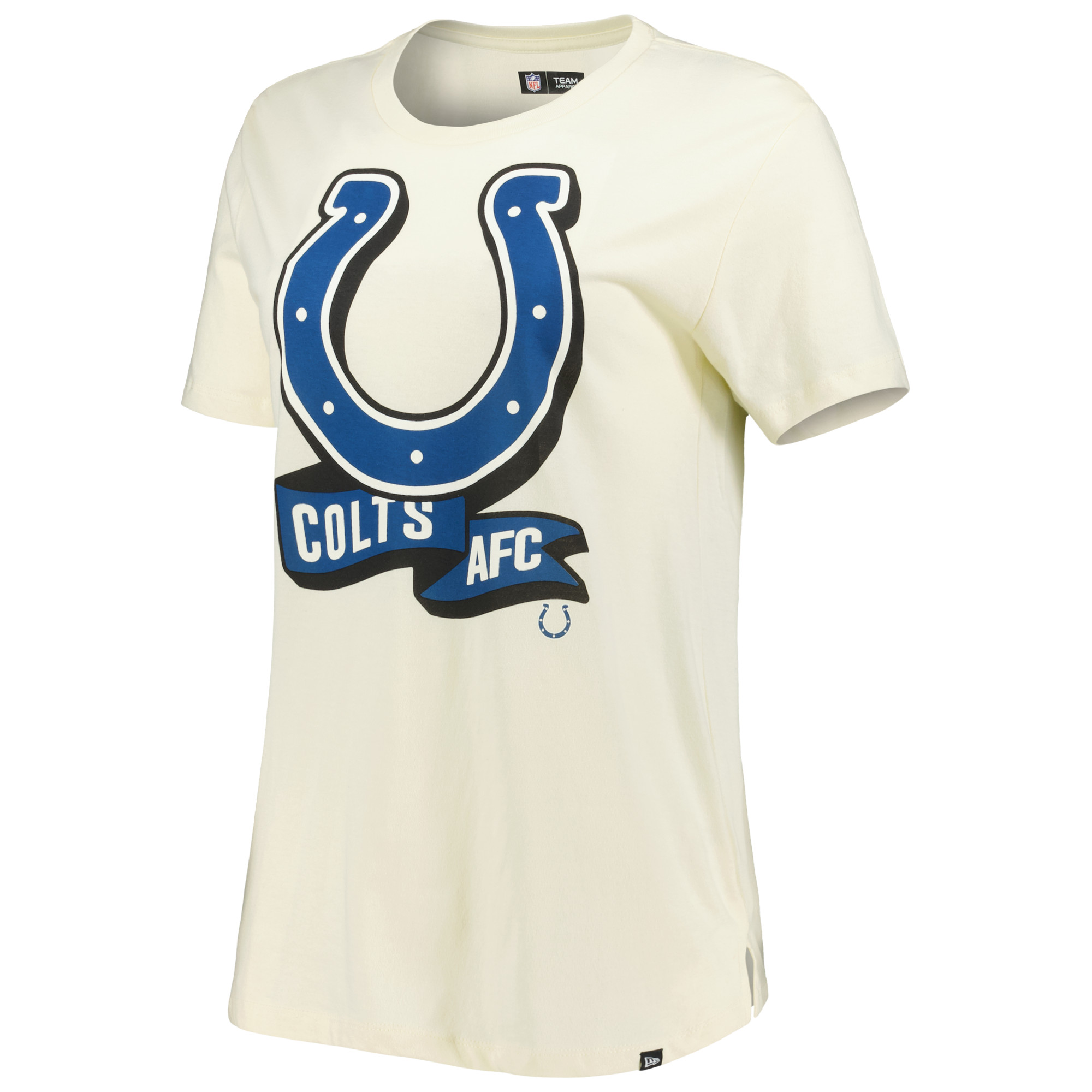 Women's New Era Cream Indianapolis Colts Chrome Sideline T-Shirt - Image 6