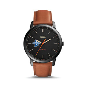 Fossil Indiana State Sycamores The Minimalist Slim Light Brown Leather Watch