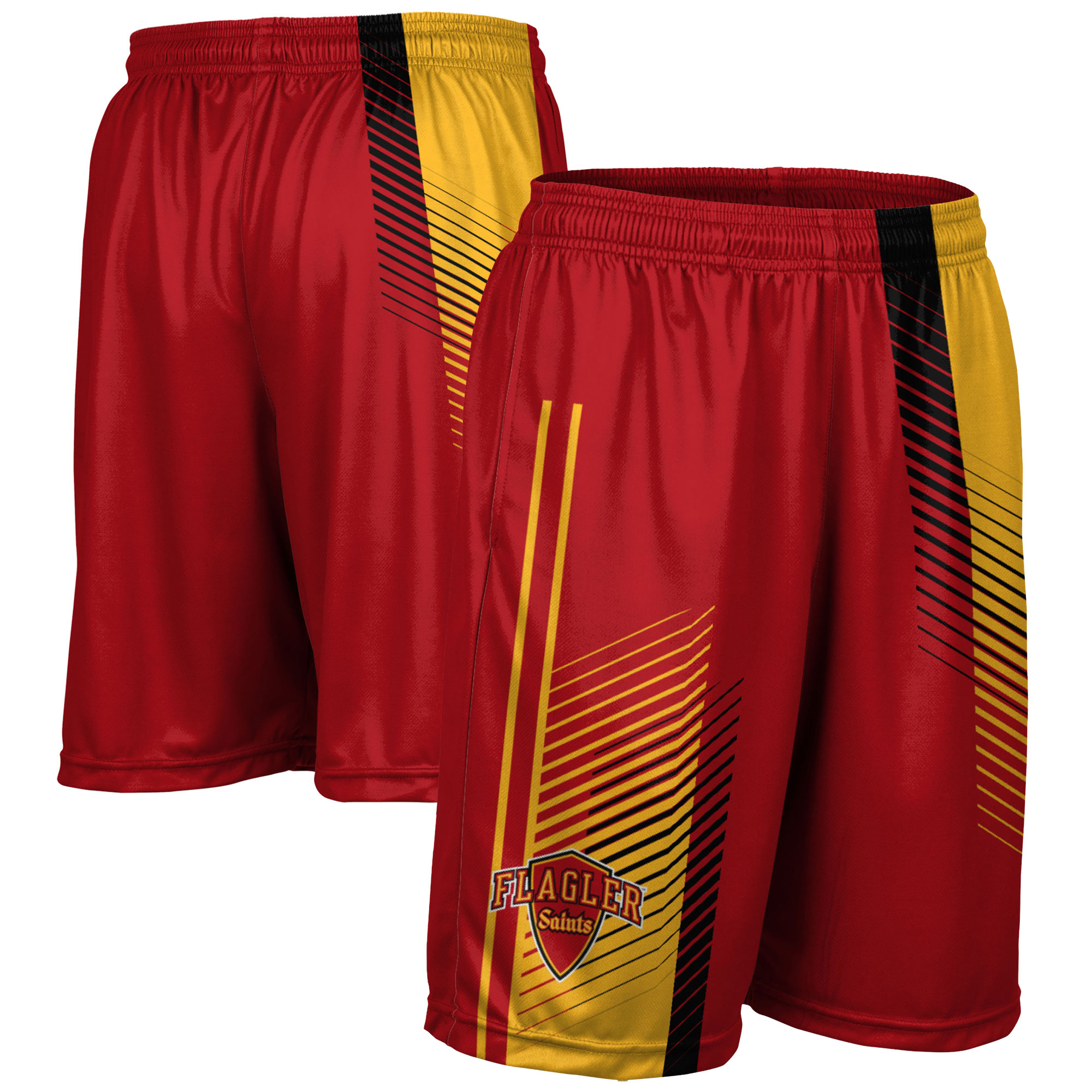 Men's Crimson Flagler Saints Pocketed Shorts