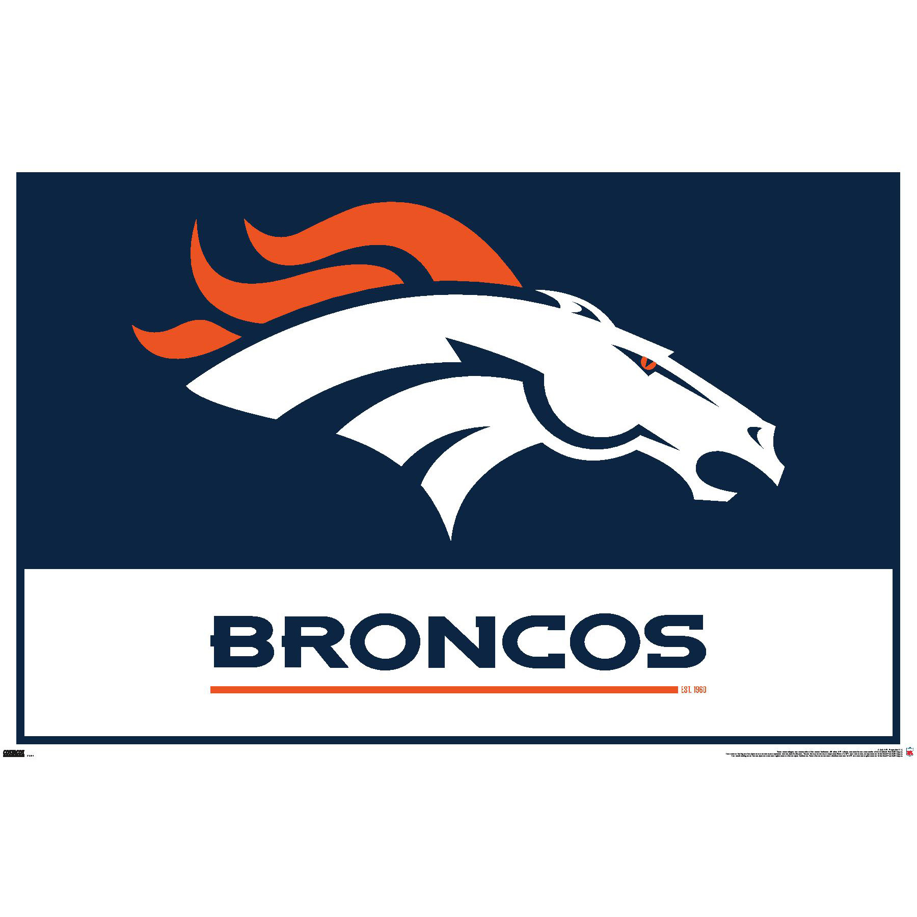 Denver Broncos 34'' x 22.4'' Leagues Logo Poster - Image 4
