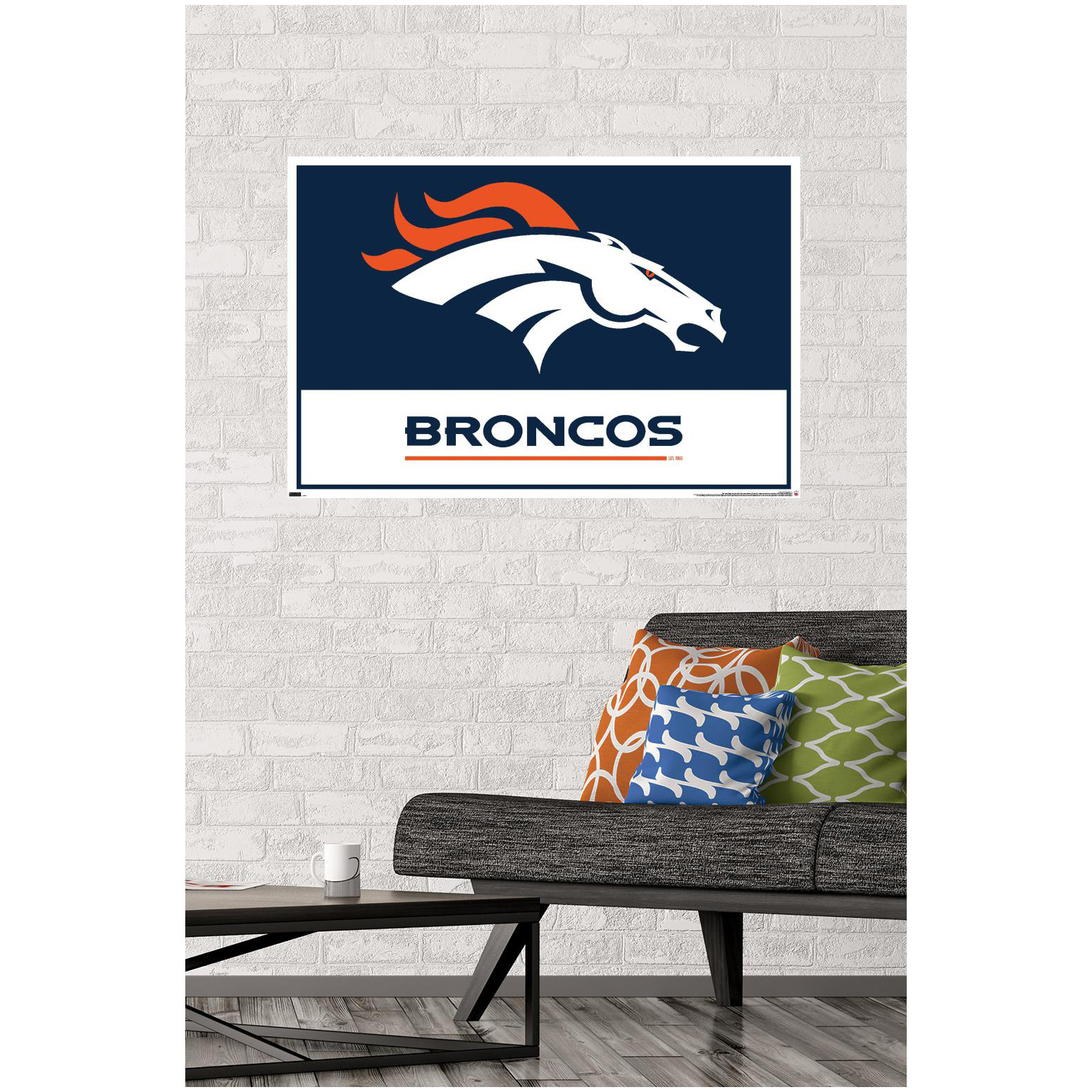 Denver Broncos 34'' x 22.4'' Leagues Logo Poster - Image 5