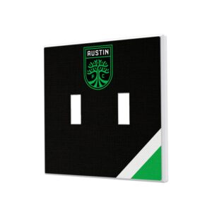 Austin FC Diagonal Stripe Design Double Toggle Lightswitch Plate
