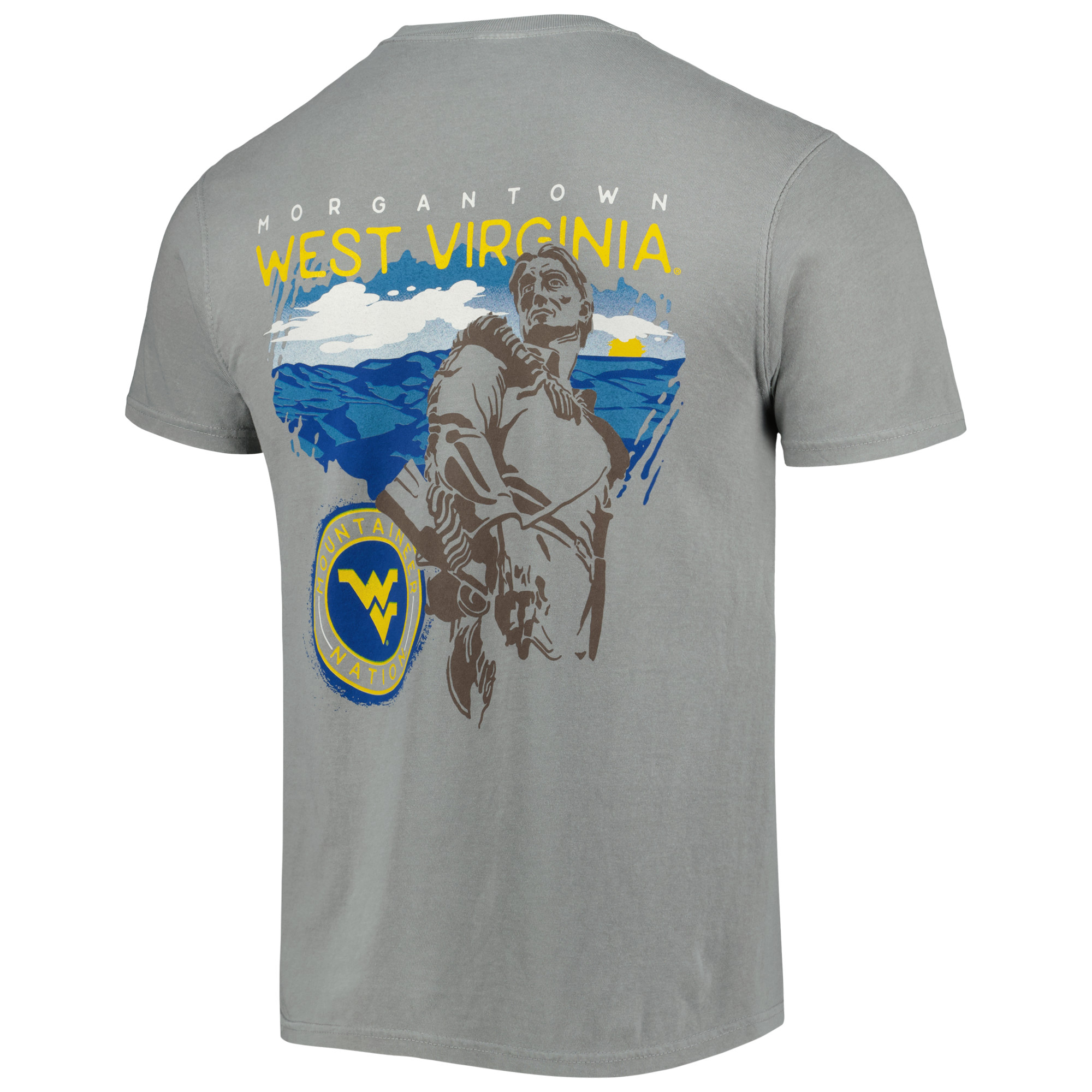 Men's Gray West Virginia Mountaineers Hyperlocal T-Shirt - Image 7
