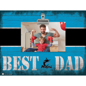 Miami Marlins 10'' x 10'' Best Dad Clip Frame